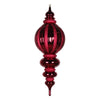 Vickerman M163565 35" Burgundy Shiny Finial Ornament With Glitter Accents
