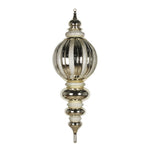 Vickerman M163538 35" Champagne Shiny Finial Ornament With Glitter Accents