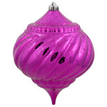 Vickerman M165870 8" Magenta Shiny Mercury Finish Plastic Shatterproof Onion 1 To A Bag 1 Year Christmas Seasonal Warranty