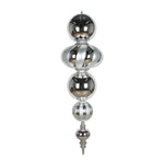 Vickerman M165907 54" Silver Shiny And Matte Finial Ornament