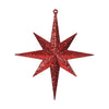 Vickerman M167203 8" Red Iridescent Glitter Bethlehem Star Christmas Ornament 4 Per Box