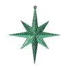 Vickerman M167204 8" Green Iridescent Glitter Bethlehem Star Christmas Ornament 4 Per Box