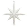 Vickerman M167211 8" White Iridescent Glitter Bethlehem Star Christmas Ornament 4 Per Box