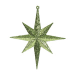 Vickerman M167273 8" Lime Iridescent Glitter Bethlehem Star Christmas Ornament 4 Per Box