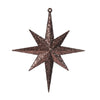Vickerman M167275 8" Chocolate Iridescent Glitter Bethlehem Star Christmas Ornament 4 Per Box