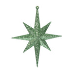 Vickerman M167254 8" Celadon Iridescent Glitter Bethlehem Star Christmas Ornament 4 Per Box