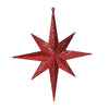 Vickerman M167403 12" Red Iridescent Glitter Bethlehem Star Christmas Ornament 2 Per Box
