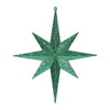 Vickerman M167404 12" Green Iridescent Glitter Bethlehem Star Christmas Ornament 2 Per Box