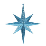 Vickerman M167412 12" Turquoise Glitter Bethlehem Star Christmas Ornament 2 Per Box