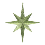 Vickerman M167473 12" Lime Iridescent Glitter Bethlehem Star Christmas Ornament 2 Per Box