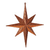 Vickerman M167418 12" Burnished Orange Iridescent Glitter Bethlehem Star Christmas Ornament 2 Per Box