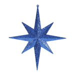 Vickerman M167424 12" Emerald Iridescent Glitter Bethlehem Star Christmas Ornament 2 Per Box