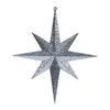 Vickerman M167487 12" Pewter Iridescent Glitter Bethlehem Star Christmas Ornament 2 Per Box