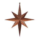 Vickerman M167488 12" Copper Iridescent Glitter Bethlehem Star Christmas Ornament 2 Per Box