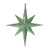 Vickerman M167454 12" Celadon Iridescent Glitter Bethlehem Star Christmas Ornament 2 Per Box