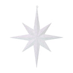 Vickerman M167511 15.75" White Iridescent Glitter Bethlehem Star Christmas Ornament