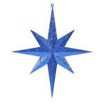Vickerman M167502 15.75" Blue Iridescent Glitter Bethlehem Star Christmas Ornament