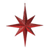 Vickerman M167503 15.75" Red Iridescent Glitter Bethlehem Star Christmas Ornament