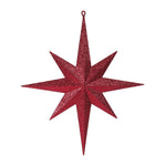 Vickerman M167565 15.75" Burgundy Iridescent Glitter Bethlehem Star Christmas Ornament
