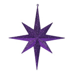 Vickerman M167566 15.75" Purple Iridescent Glitter Bethlehem Star Christmas Ornament