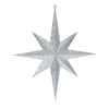Vickerman M167507 15.75" Silver Iridescent Glitter Bethlehem Star Christmas Ornament