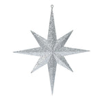 Vickerman M167507 15.75" Silver Iridescent Glitter Bethlehem Star Christmas Ornament