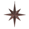 Vickerman M167575 15.75" Chocolate Iridescent Glitter Bethlehem Star Christmas Ornament