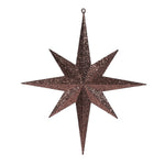 Vickerman M167575 15.75" Chocolate Iridescent Glitter Bethlehem Star Christmas Ornament