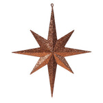 Vickerman M167588 15.75" Copper Iridescent Glitter Bethlehem Star Christmas Ornament