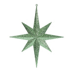 Vickerman M167554 15.75" Celadon Iridescent Glitter Bethlehem Star Christmas Ornament