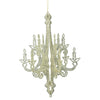 Vickerman M170116 16" Champagne Glitter Chandelier Christmas Ornament 2 Per Bag