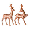 Vickerman MC187258 13" Rose Gold Deer Set With Glitter