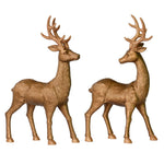 Vickerman MC187376 16.5" Mocha Deer Christmas Ornament Set