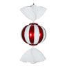 Vickerman M180101 36" Red And White Candy Ornament With Glitter Accents