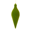 Vickerman M182264 12" Moss Green Flockd Oval Finial Ornament