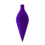 Vickerman M182266 12" Purple Flocked Oval Finial Ornament