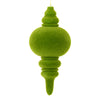 Vickerman M182464 10" Green Flocked Finial Ornament Pack Of 3