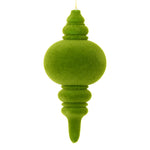 Vickerman M182464 10" Green Flocked Finial Ornament Pack Of 3