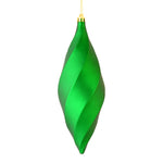 Vickerman M183104M 8" Green Matte Swirl Finial Ornament Pack Of 6