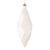 Vickerman M183111S 8" White Shiny Swirl Finial Ornament Pack Of 6