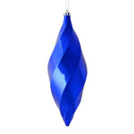 Vickerman M183122S 8" Cobalt Blue Shiny Swirl Finial Ornament Pack Of 6