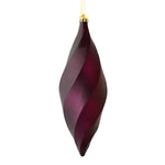 Vickerman M183134M 8" Lilac Matte Swirl Finial Ornament Pack Of 6