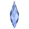 Vickerman M183129M 8" Periwinkle Matte Swirl Finial Ornament Pack Of 6