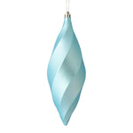 Vickerman M183132M 8" Baby Blue Matte Swirl Finial Ornament Pack Of 6
