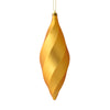 Vickerman M183137M 8" Honey Gold Matte Swirl Finial Ornament Pack Of 6