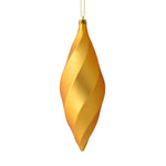Vickerman M183137M 8" Honey Gold Matte Swirl Finial Ornament Pack Of 6