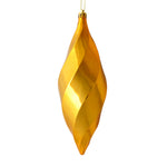 Vickerman M183137S 8" Honey Gold Shiny Swirl Finial Ornament Pack Of 6
