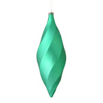 Vickerman M183144M 8" Seafoam Green Matte Swirl Finial Ornament Pack Of 6