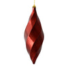 Vickerman M183165S 8" Burgundy Shiny Swirl Finial Ornament Pack Of 6