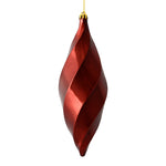 Vickerman M183165S 8" Burgundy Shiny Swirl Finial Ornament Pack Of 6